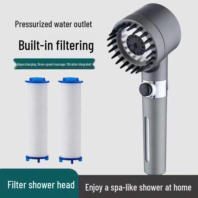 Pressurized Filtration Rain Shower Head Set for Bathroom