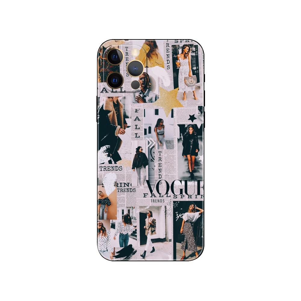 Fashion Girl Skull Phone Case for Iphone 5 5s 2020se 6 6s 7 8 Plus X 10 XR XS 11 12 13 Mini Pro MAX Black Tpu Back Cover