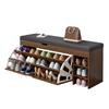 Changbaosen Entryway Flip-Top Shoe Cabinet with Bench