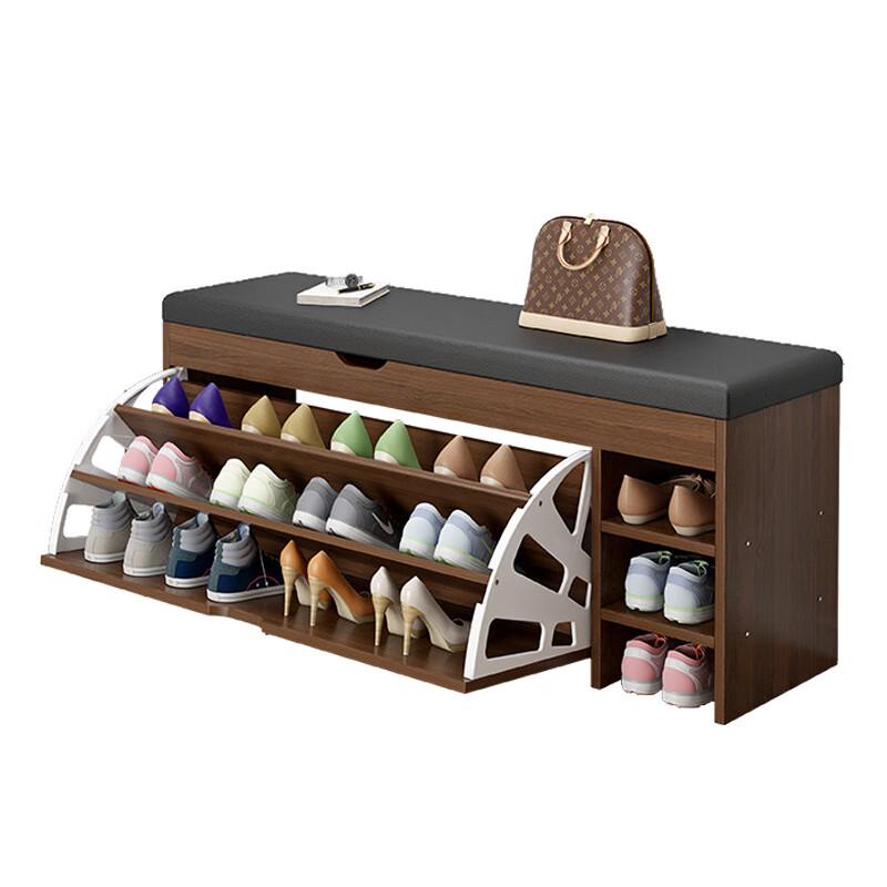 Changbaosen Entryway Flip-Top Shoe Cabinet with Bench