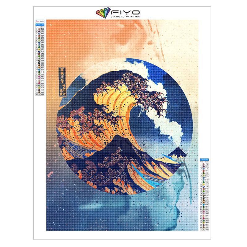 Japanese Anime Comic The Great Wave Diamond Painting Wall Art Decor Diamond Embroidery Mosaic Kids Room Decor Cuadros Posters