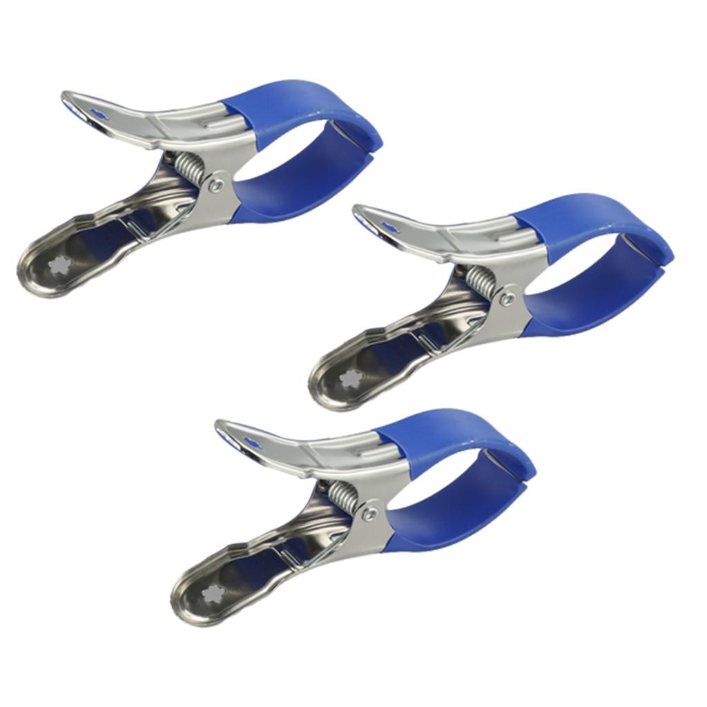 6/30PCS Stainless Steel Pool Cover Clips Heavy Duty Windproof Spring Clips For Drying Clothes Sealing Snack Multifunction Clip