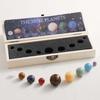 Natural Crystal Solar System Set: Nine Planetary Crystal Balls and Meteorite Specimens
