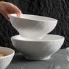 Frosted Ceramic Bowl: Minimalist Large Rice, Salad, Soup, or Noodle Bowl In White.