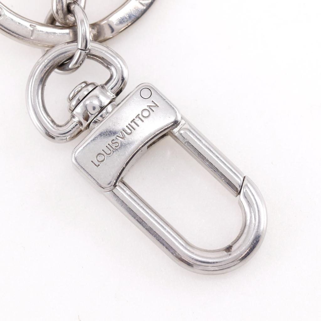 Louis Vuitton Portocre Key Ring M01192 LV Initials Silver Metallic Unisex Used
