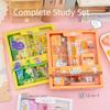 Rulers Pencil Eraser Set Colored Crayons Stationery Gift Box Study Stationery Set  School Supplies