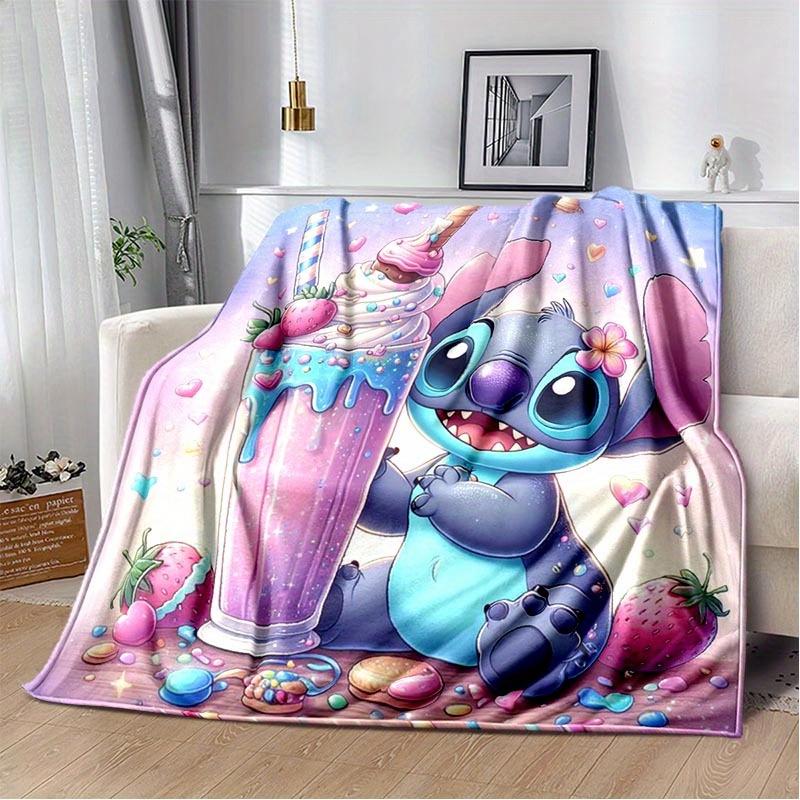 1pc Stitch Printing Blanket - Soft, All-Season Throw for Office Blanket, Personalized Gift with Adorable Cartoon Design