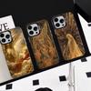 Medieval Retro Archangel Lucifer Phone Case For iPhone 17,16,15,14,13,12,11 Plus,Pro Max,XS,Colored Silver Plated Inside Cover