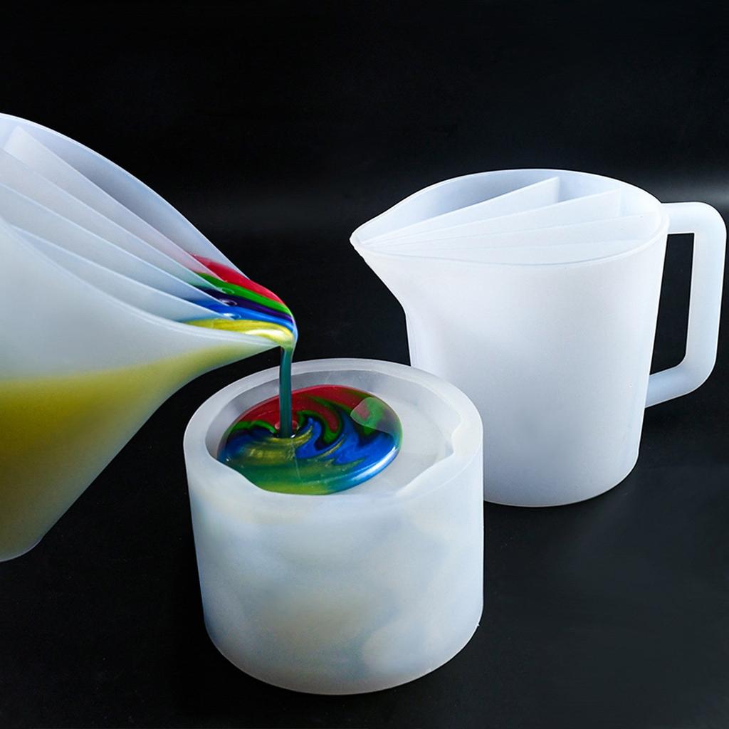 5 Compartment Silicone Mixing Cup Silicone Distributing Cup Silicone Split Cup Resin Mixing Cups for Crafts Art Projects