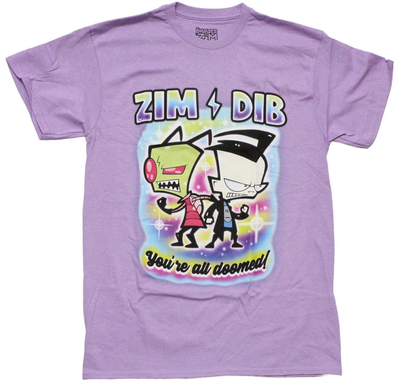 Invader Zim New Adult T-Shirt - Zim Dib You re all doomed! XXXXL