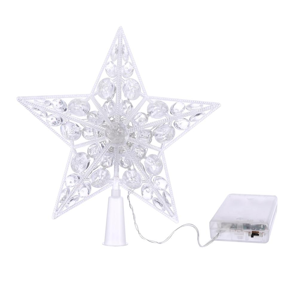 Ledmomo Stea de Vârf de Pom Iluminată LED Ornament de Pom de Crăciun cu Stele