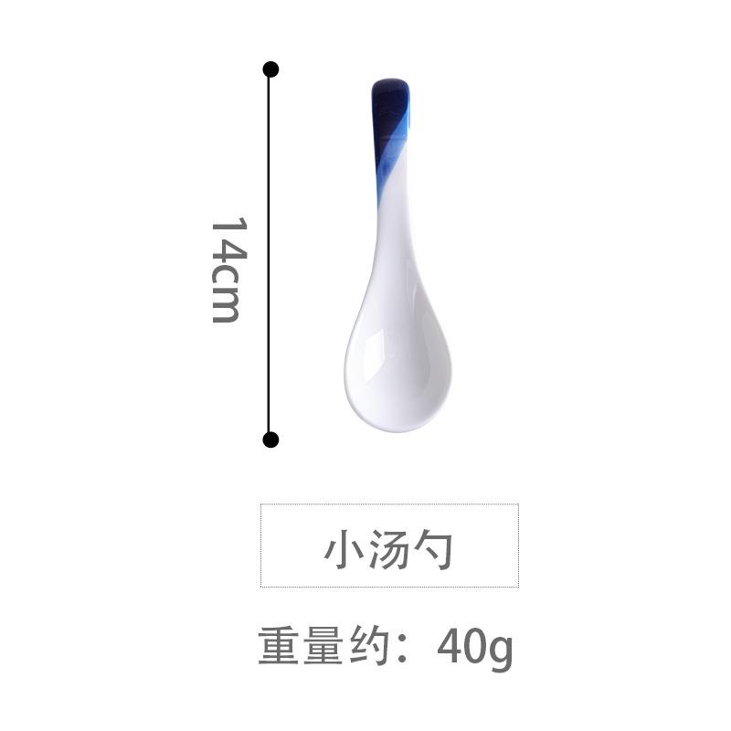 Ausverkauf, Handbemaltes, Farbverlauf Blau Keramikgeschirr