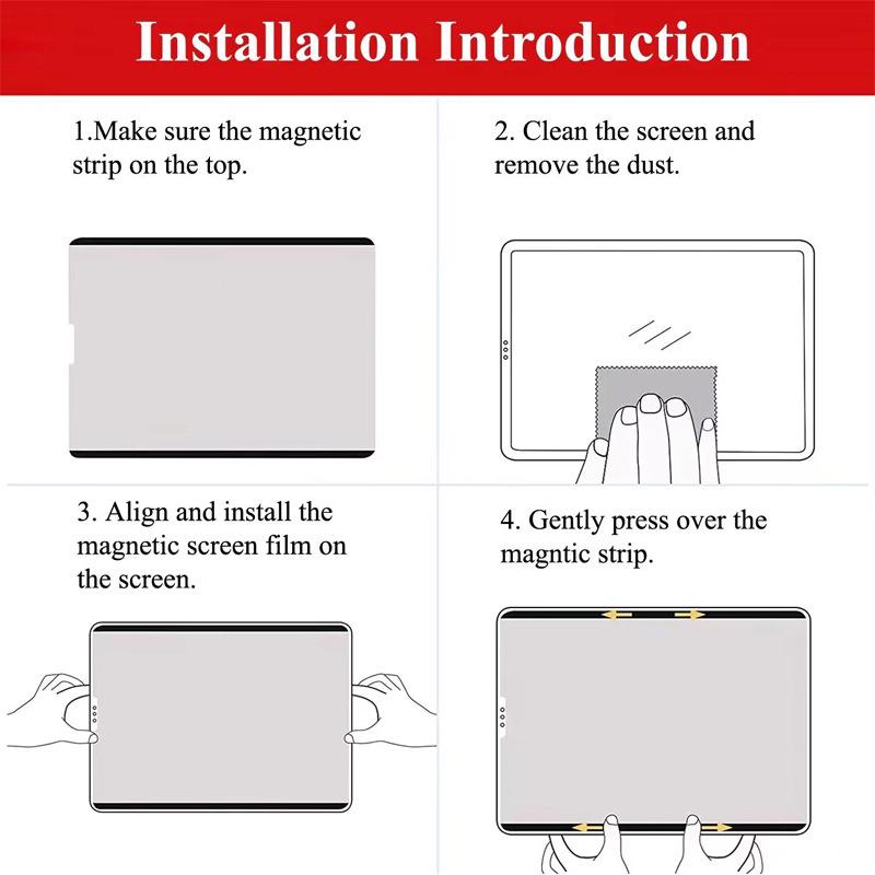 Magnetic Paper-like Screen Protector for iPad, Xiaomi, OPPO, Huawei Tablets