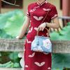 Johnature Retro Elegant Women Handbag Chinese Style Cheongsam Ladies Hand Bags Banquet Floral Handmade Shoulder Bags