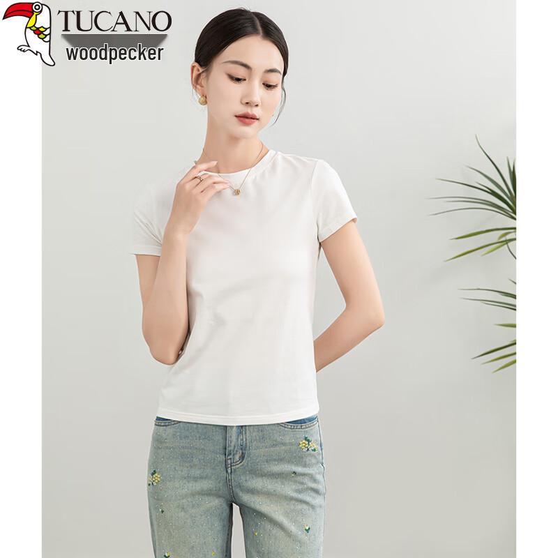 Woodpecker Women's 2025 Summer Slim Fit Round Neck T-Shirt