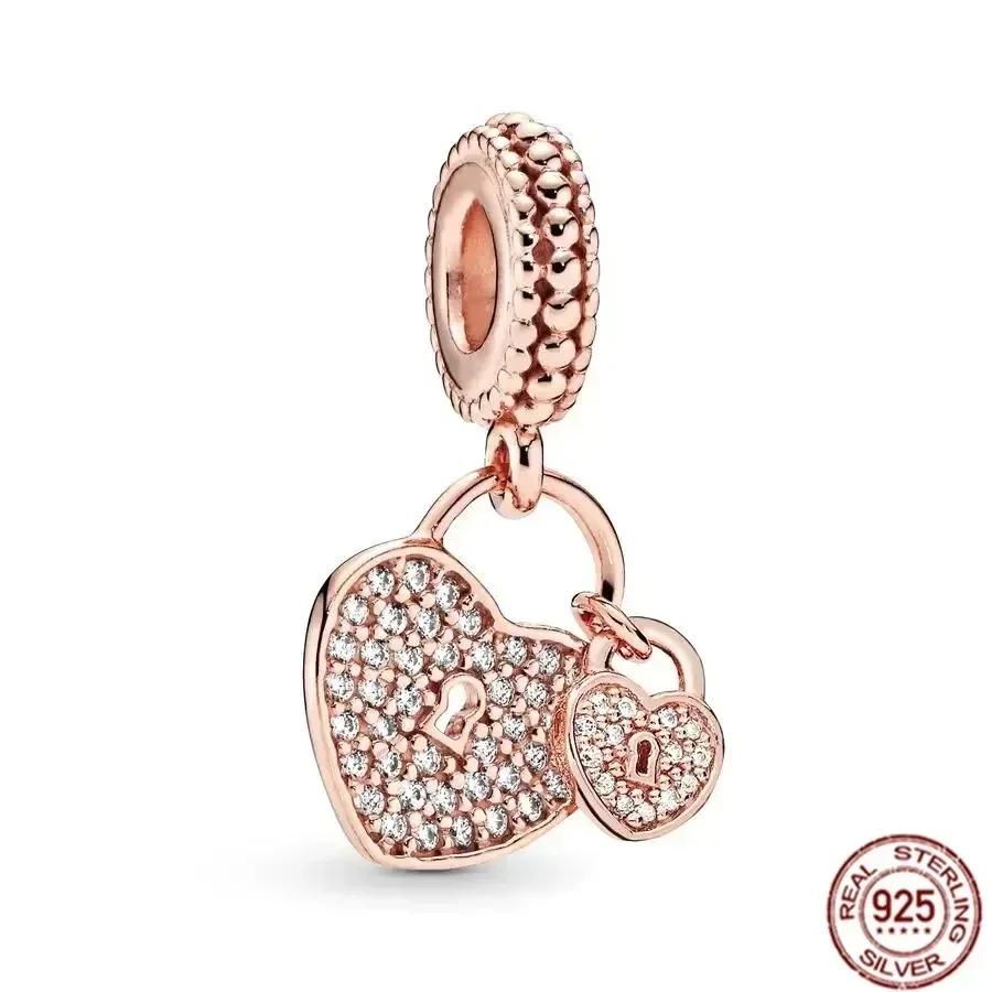 Fine Jewelry Rose Gold Family Tree Animal Mother Flower Original Copper Beads Charms For Necklace Diy Bracelet Women Gift