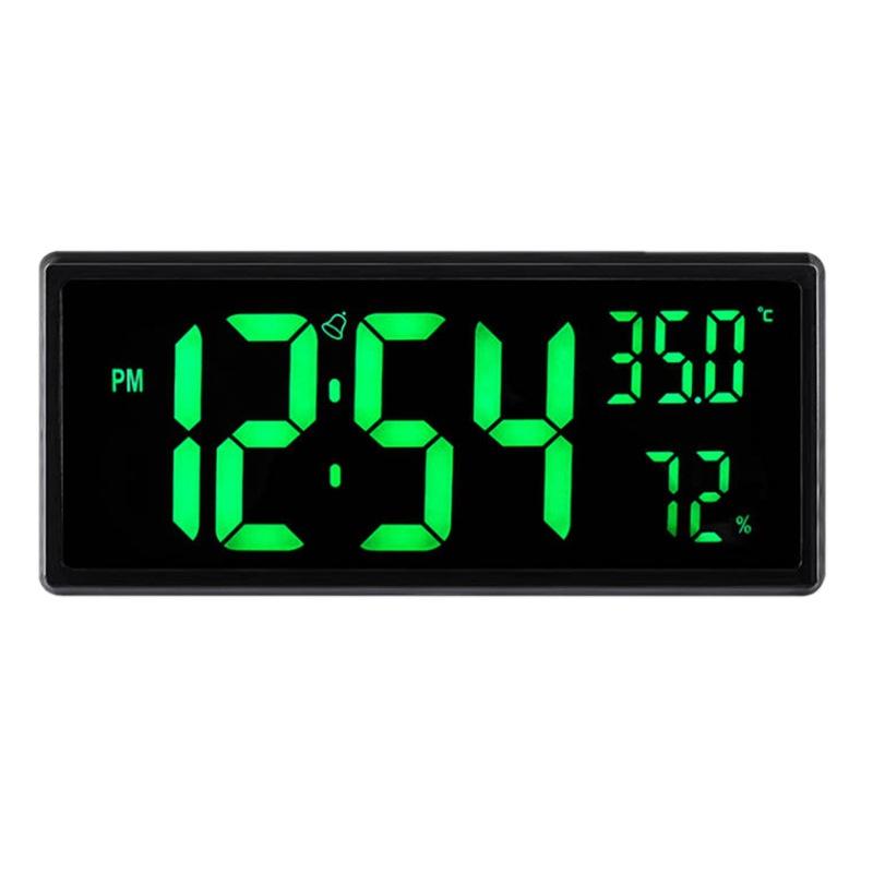 Creative Large Screen Clock Living Room Wall Clock Electronic Clock Home Temperature and Humidity Clock Simple Alarm Clock 3808L