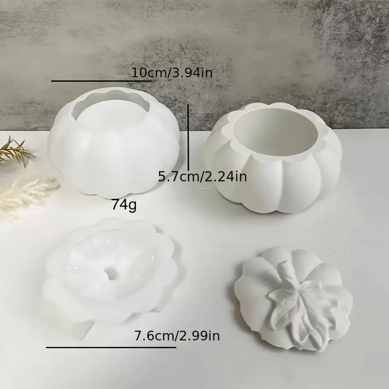 

Силиконовая форма тыква для Хэллоуина Контейнер-тыква Форма для гипса и смолы Бетонная цементная коробка для свечей Горшок Декор для сада