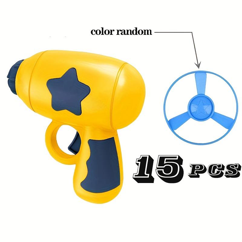 

1 комплект игрушек для кошек, интерактивная обучающая игра для домашних животных, пусковая установка, 15 летающих дисков с легким звуком, игрушка для игры с котятами, аксессуары для кошек 15pcs flying discs жёлтый