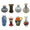 1/12 Puppenhaus Mini Gläser Vintage Keramik Bunte Vase Modell Puppe Hause Wohnzimmer Dekor Spielzeug Micro Landschaft Ornament Szene Prop