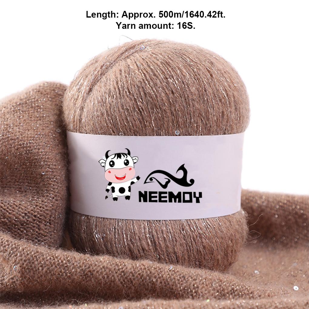 50g Beaded mohair Summer Ice Silk Mercerized Yarn Special Sequin Yarn DIY Hand Woven Rag Doll Knitting Wool Blanket 23 Colour