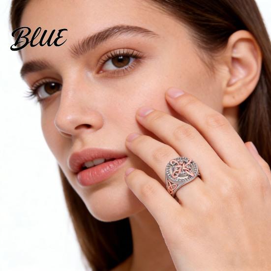 Cubic Zirconia Ring Women Handmade Wizard Knot Finger with Nature