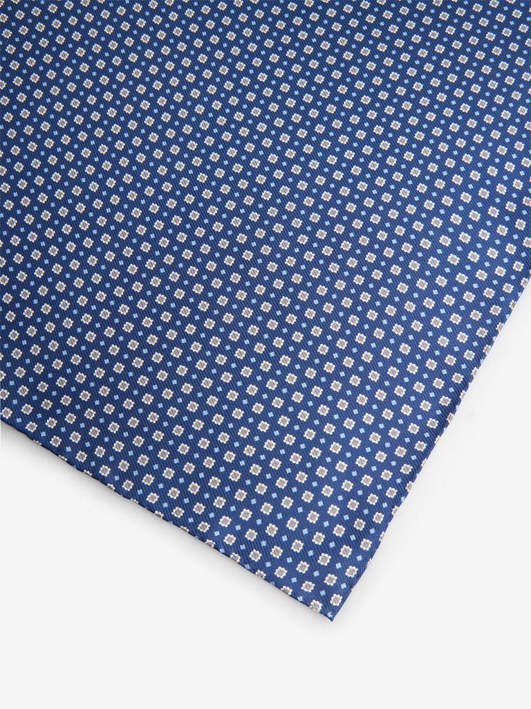 Silk Pocket Square With A Geometric Pattern, One Size Fits All