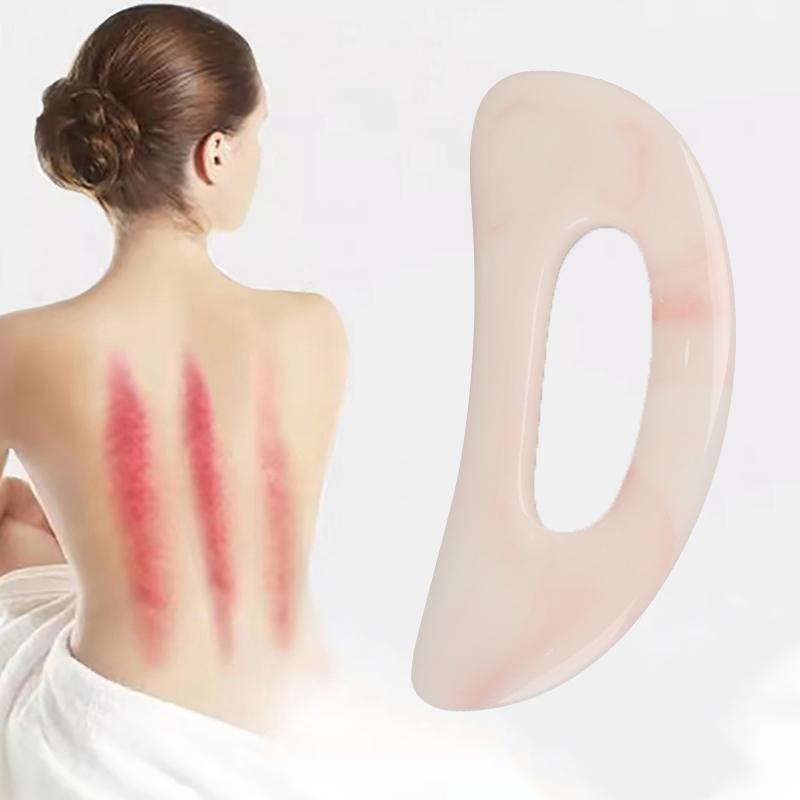 Pink Series Bending Knife Scraping Mushroom Shaped Facial Beauty Gua Sha Board Resin Massager Body Spa Acupuncture Physical