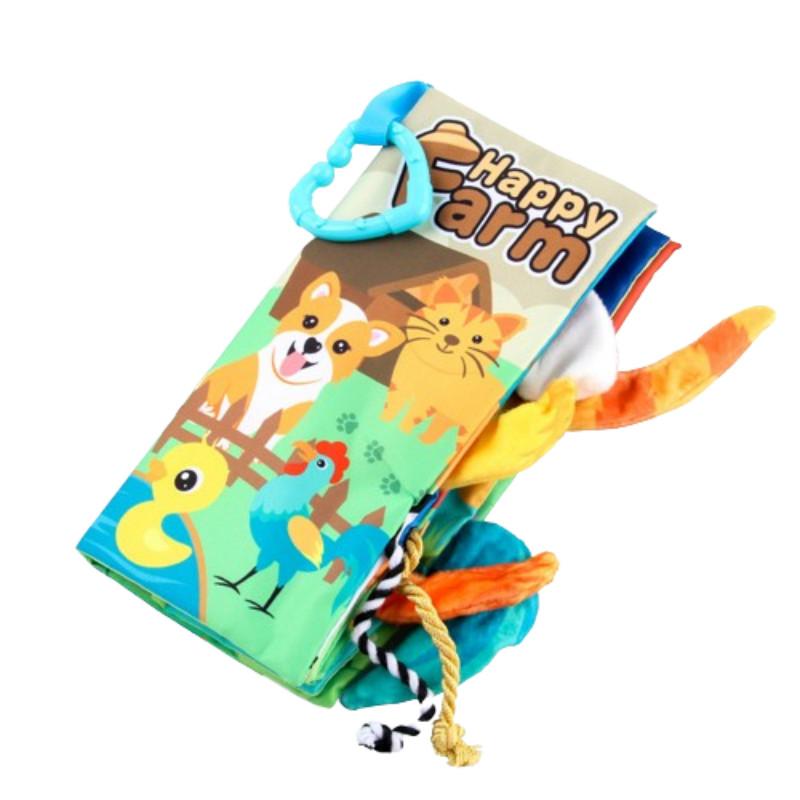 

Early Education Baby English Dinosaur Ocean Palm Cloth Book Tear-resistant With Sound Paper Animal Tail Cloth Book Gift Box Farm
