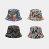 New Product European and American Popular Printing Double-sided Sun Hat Outdoor Sunscreen Sunshade Basin Hat Men's and Women's Bucket Hat
