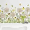 Retro Pastoral Art Dandelion Wall Stick Living Room Bedroom Restoring Garden Art Plant Flower Self-stick Wall Decoration Paper