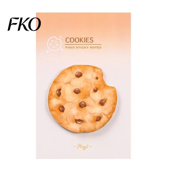 Clear Print Stick Notes Note Pads, Funny Toast Bread Cookie Cheese Design Cute Notepad, 30 Unique Sheets/Pad Self Memo Pad for Home Office Notebook