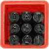 9 Pcs 6mm Number Metal Punch Set Stamped Digital Code Alphabet Mark Number 0-9 for DIY Jewelry Making Craft Tool