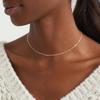 14K Gold/Silver Plated Stainless Steel Satellite Choker Shining Dots Station Necklace waterproof Exquisite Jewelry for women