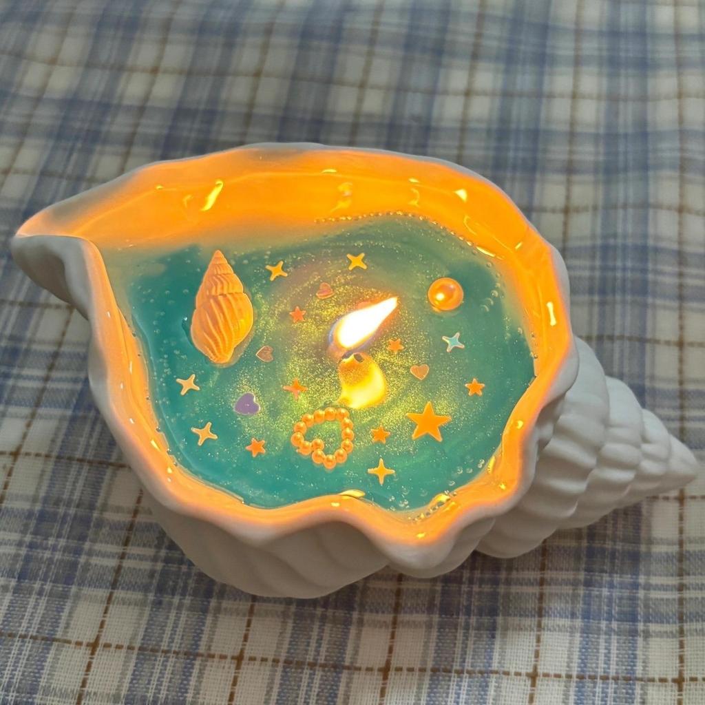 Sea Shell Aromatherapy Candle Creative Starfish Shell Scented Candle Sea Shell Candle Handmade Sea Shell Whirlpool Candles