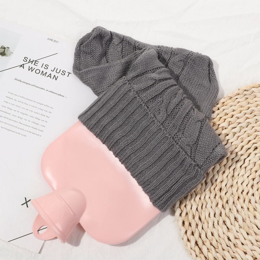Faux Fur Natural Rubber Hot Water Bottle Cover Water-filled Bag Fleece Knitted Cover Hand Warmer