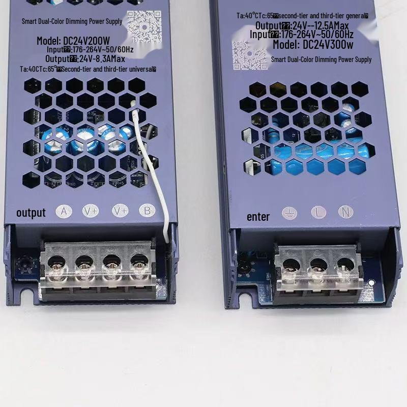 Dual-Color LED Light Strip with Smart 220V to 24V Power Supply, Mijia App, Tmall Genie Compatible.