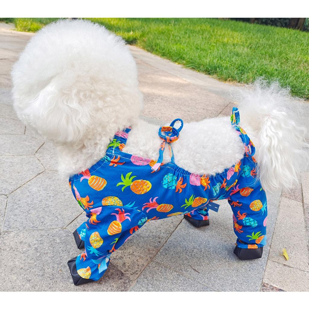 Colorful Dog Rain Leg Guard Full Body Dog Jumpsuits With Leg Protecting for Beach and Trail Exploration