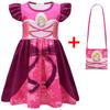 Disney Princess Dress Belle Ariel Elsa Cosplay Bag Halloween Party Costume