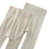 Women's Japanese Retro Cable Knit Fleece-Lined Stirrup Leggings - Autumn/Winter Style White Pantyhose