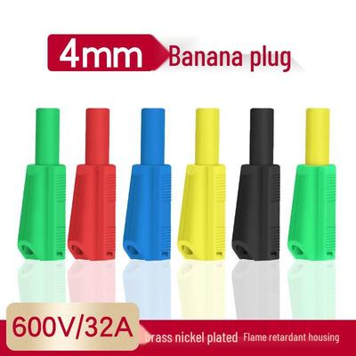 Nickel-Plated 4mm Copper Banana Plug Stackable Solderable High-Pressure Jack
