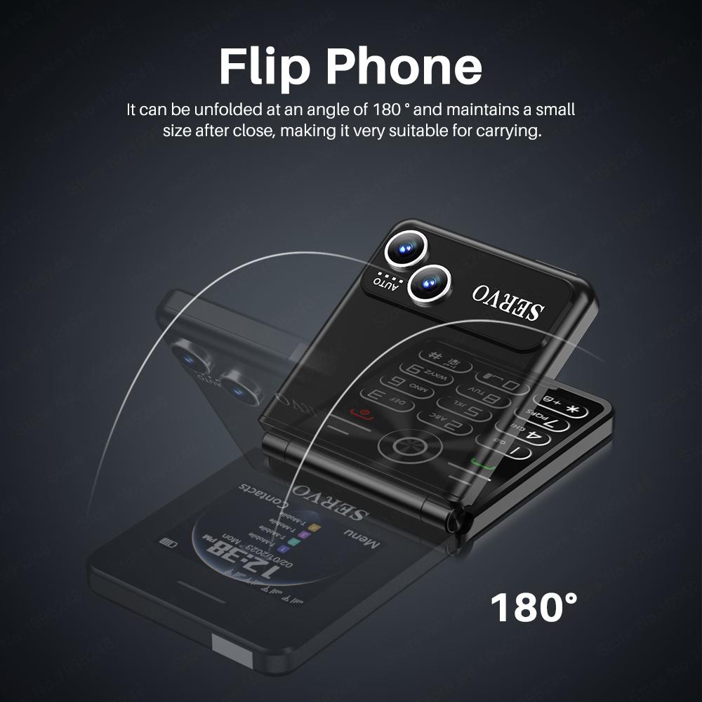 

SERVO IP15 Flip Foldable 2G Phone 2.4 inch HD Screen E