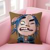 Classic Virtual British Band GGorillaz Cushion Cover Pillow Case Soft Skin Friendly Fabric  Concealed Zipper