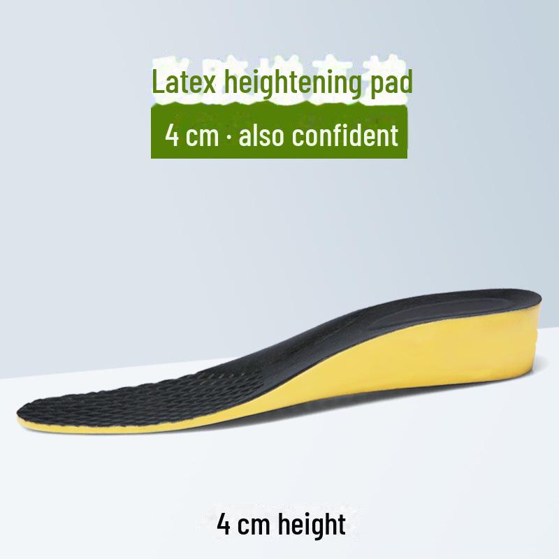 Haiboli Herre Lær Høydeøkende Innersåle - Komfortabel Pustende Lateks, 2cm/3cm/5cm Usynlig Løft