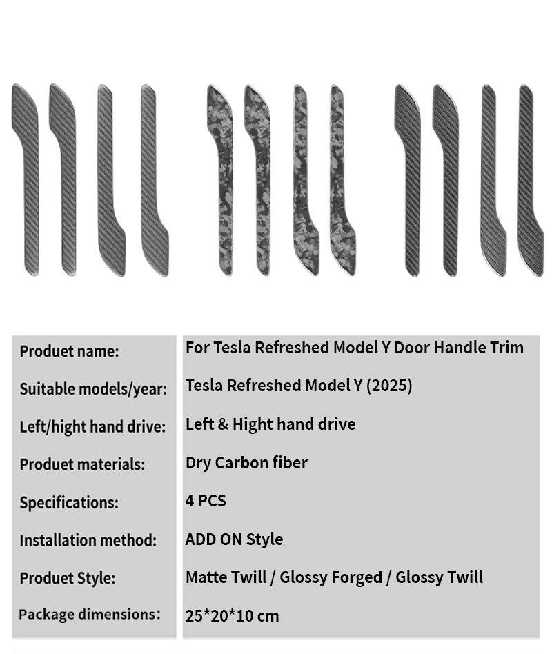Tesla Model Y 2025 Door Handle Decorative Sticker Modification