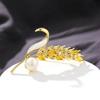 Japanese and Korean Pearl Wheat Ear Brooch, Women's Design Sense, Elegant Brooch Accessory, Exquisite Suit, Suit Corsage