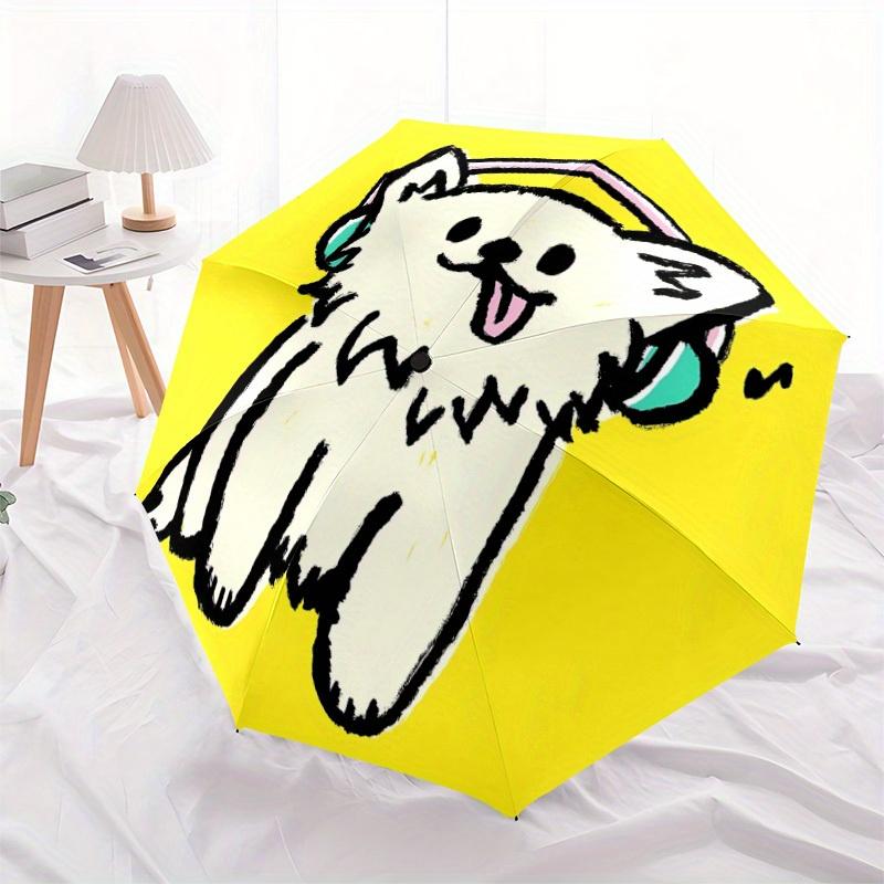 1pc Cute CatAutomatic Open/close, All-Season Portable Folding Umbrella for Friends, Travel, Everyday, Events, Durable Frame yy250806110
