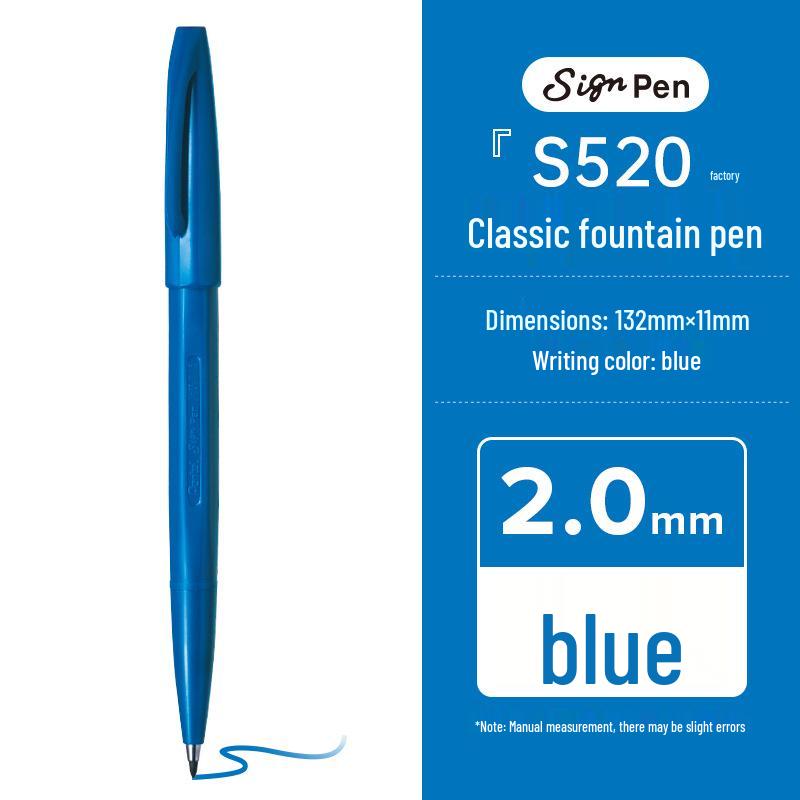 Pentel S520 Classic Sign Pen - Drawing & Sketching Pen for Manga and Hand-Painting синий