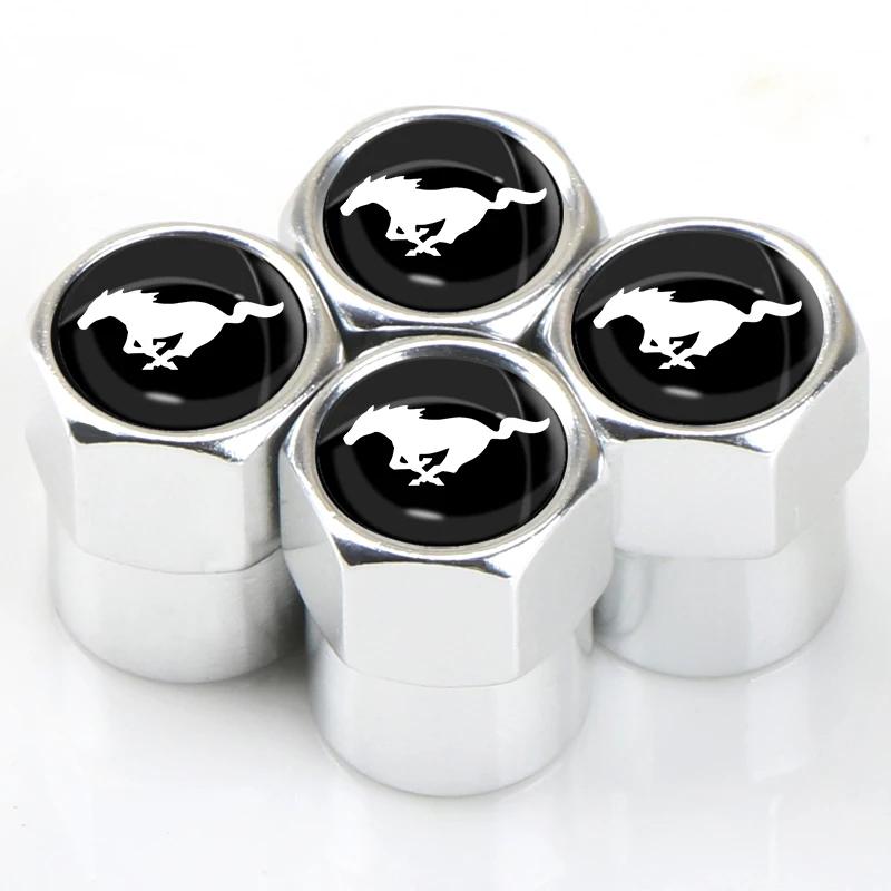 

Car Sticker 2025 Hot New 4Pcs/Set Car Wheel Tire Valve Caps Metal Stem Cover For Ford Mustang Explorer FIESTA Focus Shelby GT350 срібний