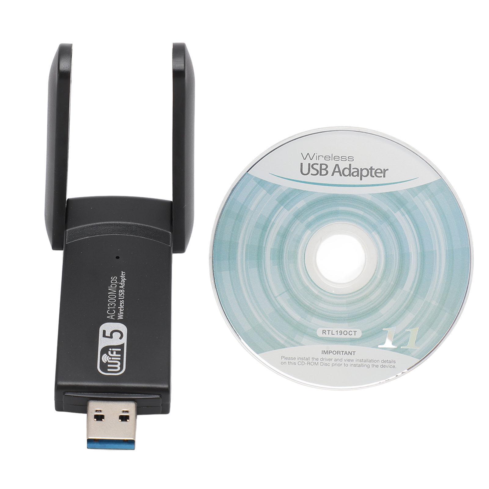 

USB3.0 WiFi Adapter 2.4GHz 5GHz Dual 5Dbi Antenna WiFi Dual Band Network Adapter for Windows 11 10
